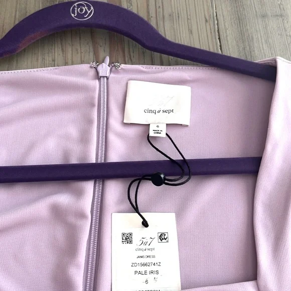 🆕 Cinq á Sept Janis Midi Dress in Lavender Size 6 - Picture 8 of 11